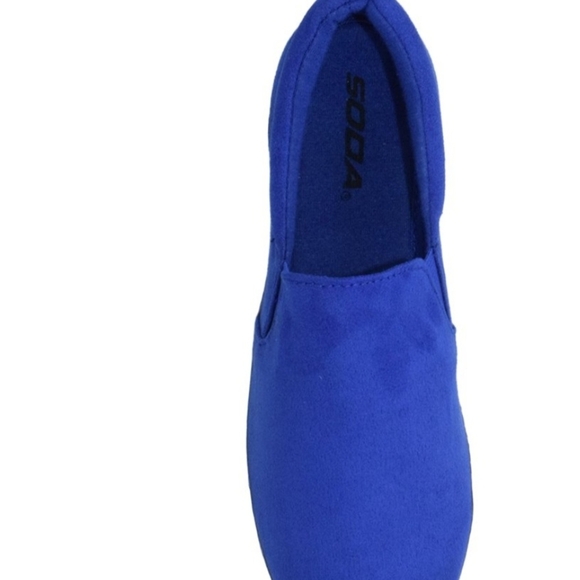Soda Women's Royal Blue Slip-On Flats - Picture 5 of 10